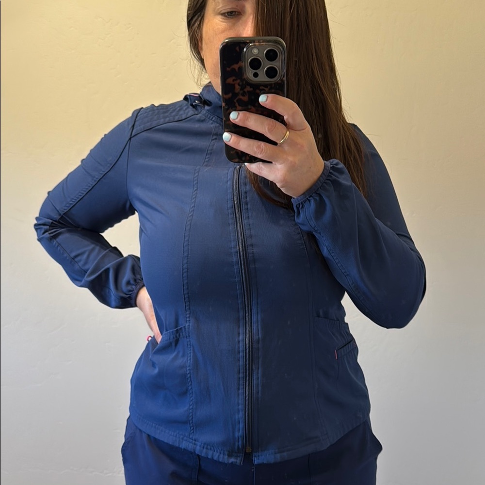 Women's Blue Scrub Jacket